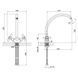 Смеситель для кухни Lidz Dominox 273F двухвентильный LDDOM273FCRM35539 Chrome