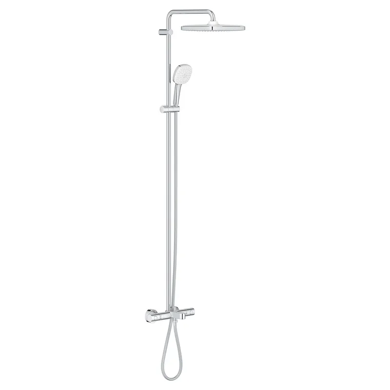 фото Душова система настінного монтажу з термостатом для ванни Grohe Tempesta System 250 Cube (26691001)