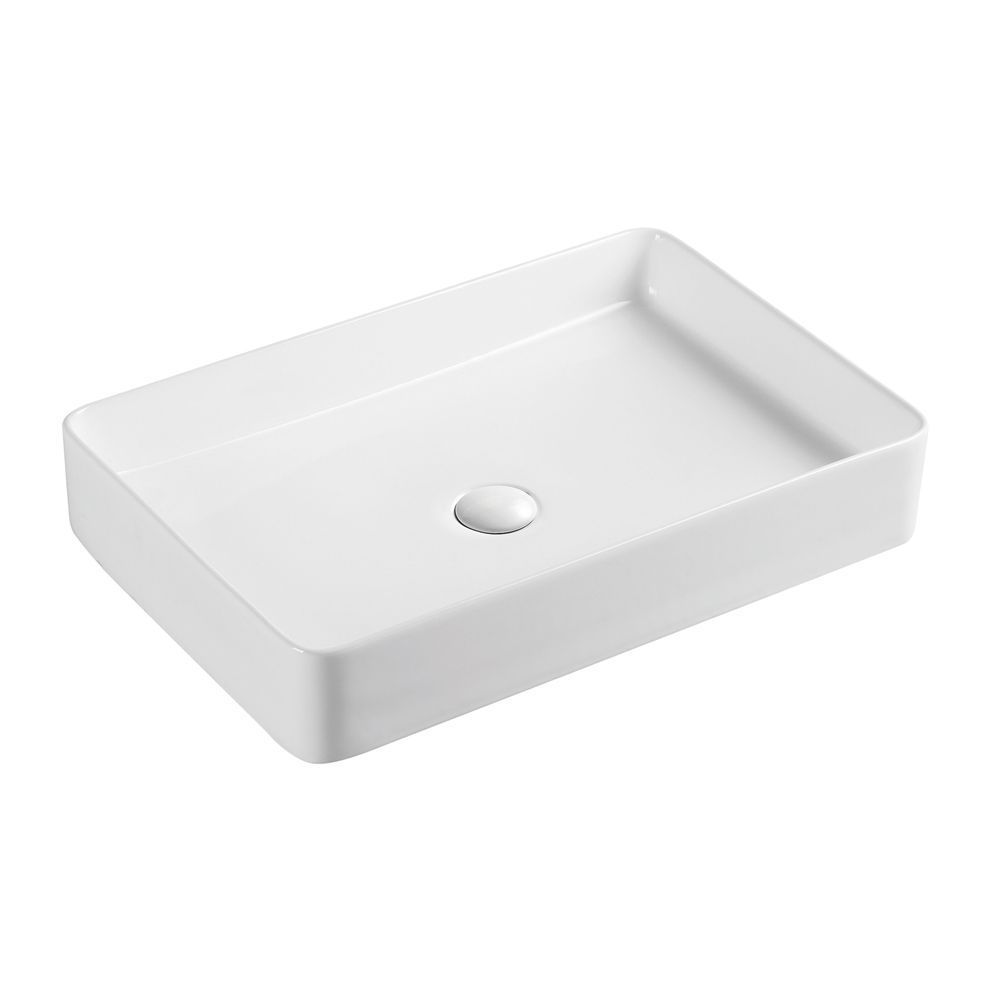 фото Раковина-чаша Qtap Tern 600x405x110 White с донным клапаном QT17112174W