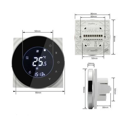 фото Проводной недельный термостат с WiFi BHT-6000-GALW