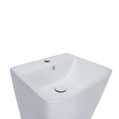 фото Раковина напольная моноблок Qtap Tern 440х380х830mm White с донным клапаном QT1711G302W