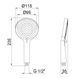 Лейка для ручного душа Qtap Rucni 115 мм округлая QTRUCA116O3PBB Black Matt