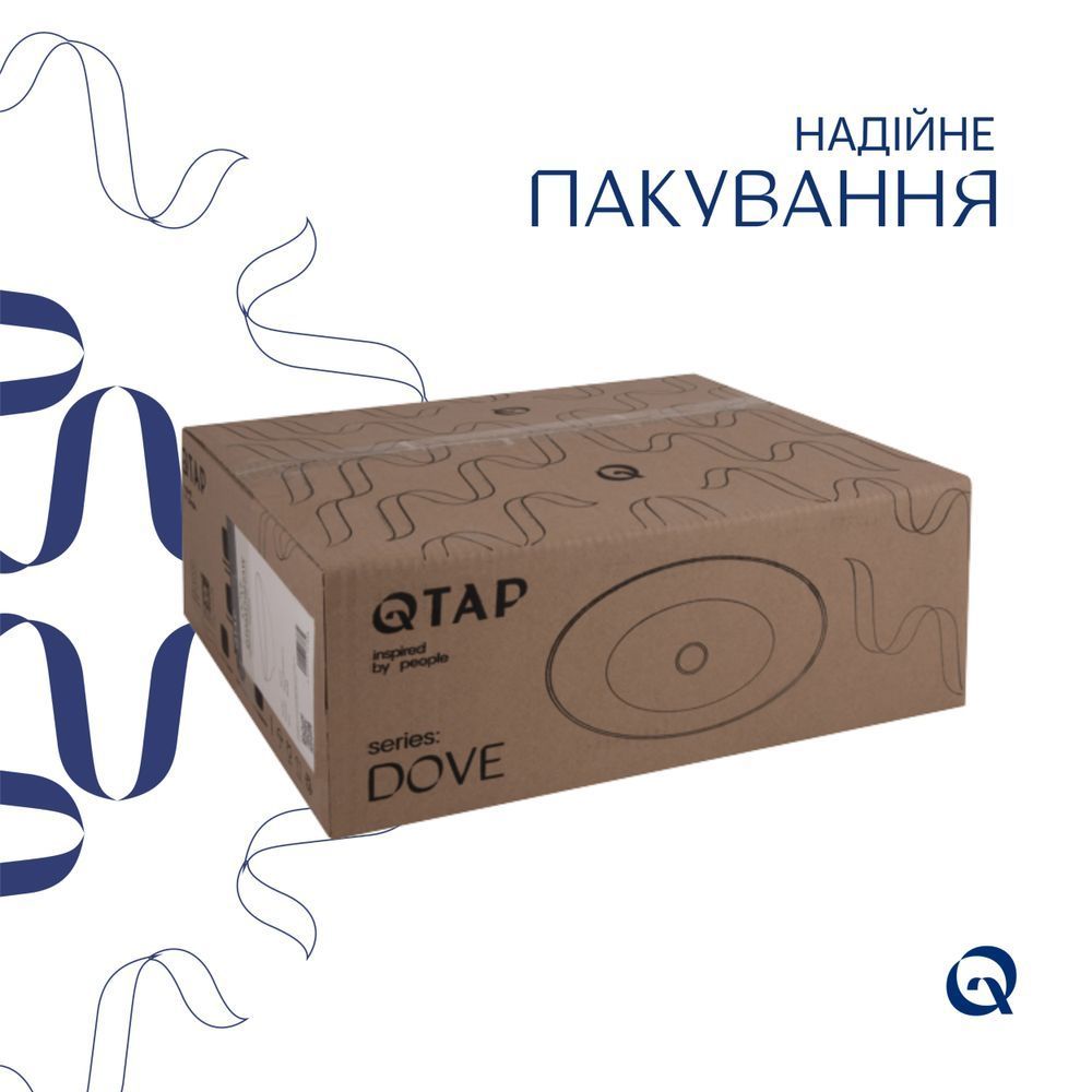 фотографія Раковина накладна Qtap Dove 415x340x140 мм, Stone grey, овальна, з донним клапаном QTDOV188SG49783