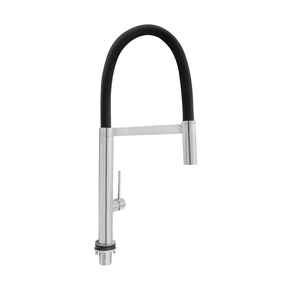 фото Смеситель для кухни Qtap Katuska с гибким изливом QTKTS91103AN Brushed Nickel PVD