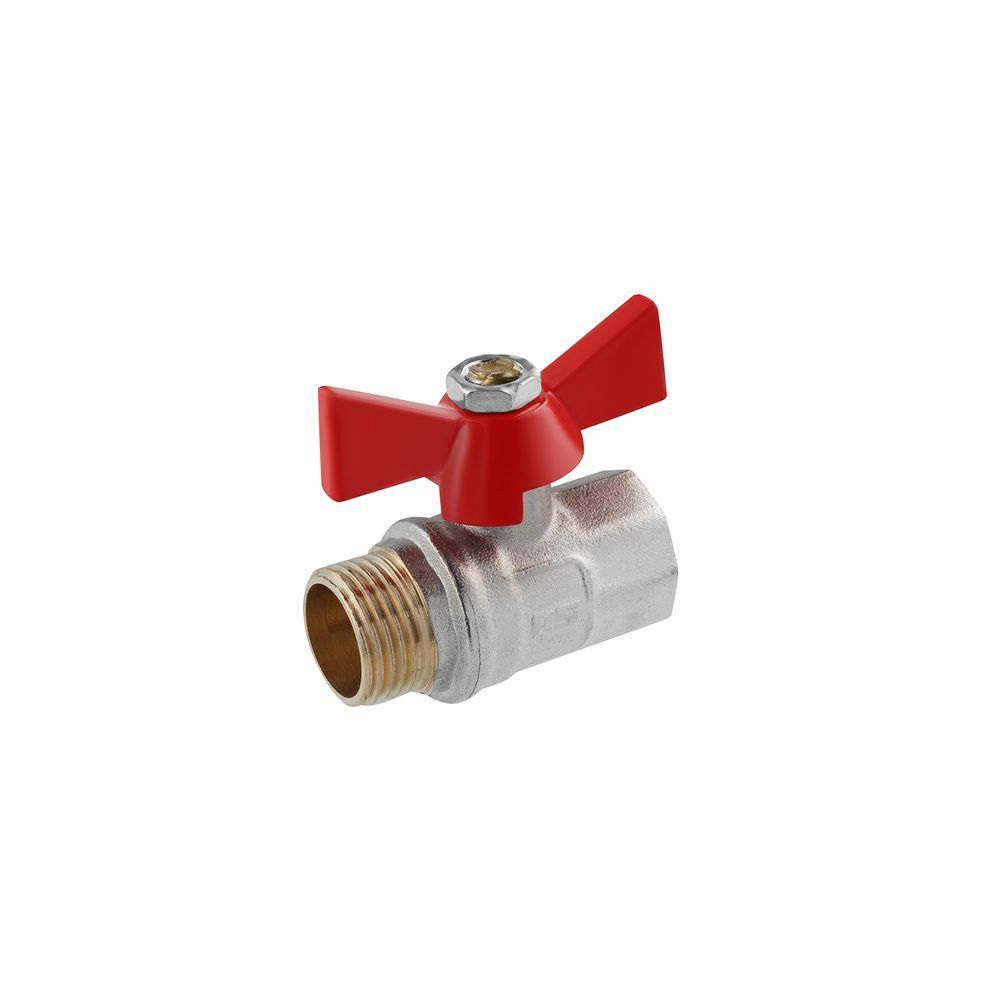 фото Кран шаровой STA 1/2" ВН PN30 бабочка, никелированный