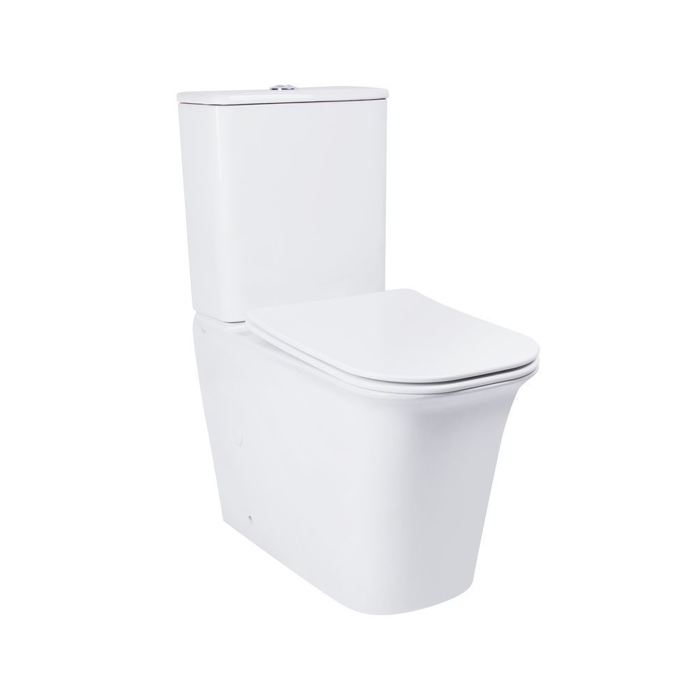 фото Унитаз-компакт Qtap Nando безободковый с сиденьем Soft-close QT12221222AW