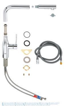 фотографія Змішувач для кухні з висувним виливом Grohe Essence New (30270000)