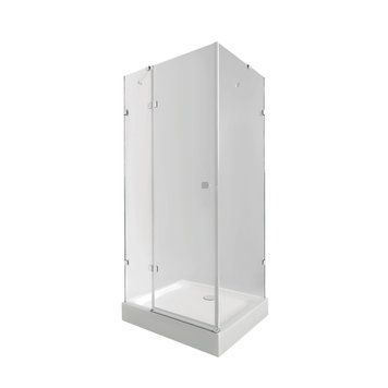 фото Набор Qtap душевая кабина Capricorn CRM1011SC6 Clear 2020x1000x1000 мм + поддон Tern 301112 100x100x12 см с сифоном