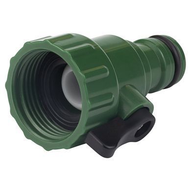 фотографія Кран запірний в/р &frac34;" з адаптером на конектор &frac12;" (ABS) GRAD (5016985)