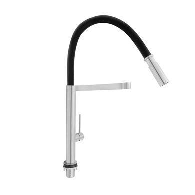 фото Смеситель для кухни Qtap Katuska с гибким изливом QTKTS91103AN Brushed Nickel PVD