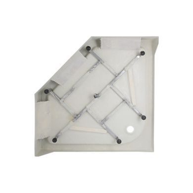 фото Lidz Душевой поддон DOZORCA SC90x90.LOW, низкий, пятиугольный, акриловый + ножки, диаметр слива 50 мм