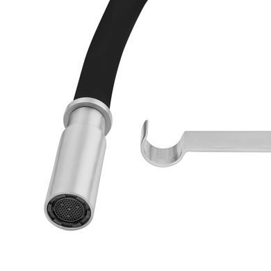 фото Смеситель для кухни Qtap Katuska с гибким изливом QTKTS91103AN Brushed Nickel PVD