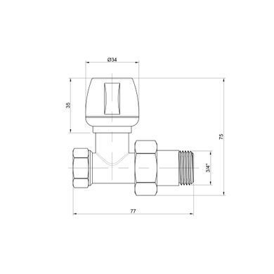 фото Кран радиаторный Icma 3/4" прямой №813