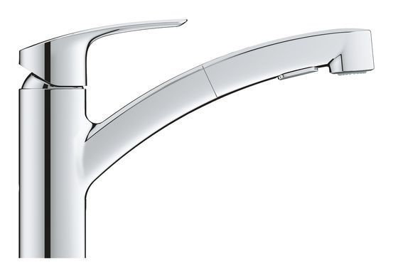фото Змішувач для кухні з висувним виливом Grohe Eurosmart New (30305001)