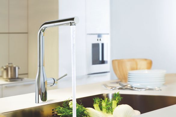 фотографія Змішувач для кухні з висувним виливом Grohe Essence New (30270000)