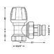 Кран радиаторный Icma №803+940 угловой 3/4" с ручкой