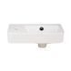 Комплект Qtap Tern: Раковина подвесная прямоугольная левая 450х260х155 мм White + Донный клапан PU02O