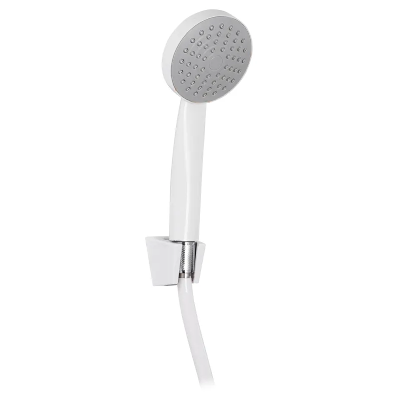 фото Душовий набір (шланг, лійка, кронштейн) білий Zerix SHOWER SET-02W (ZX3096)