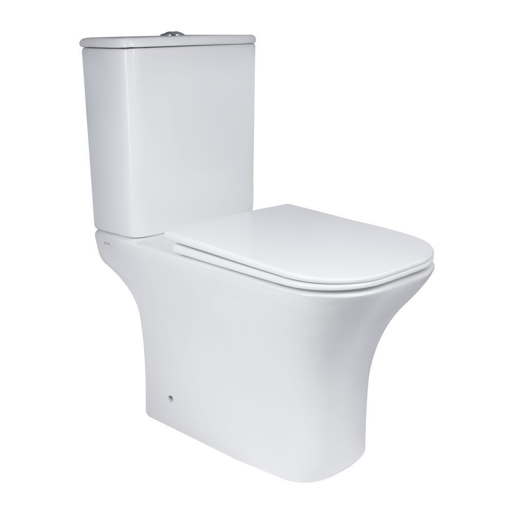 фото Унитаз-компакт Qtap Presto Quadro безободковый с сиденьем Soft-close QT24221215AW