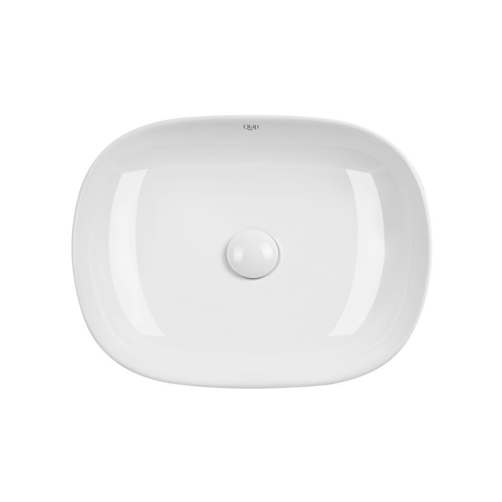 фото Раковина-чаша Qtap Aquarius 465x375x120 White с донным клапаном QT21112185W