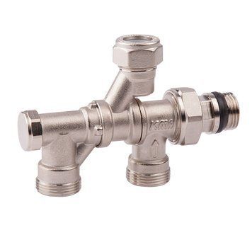 фотографія Кран радіаторний комбінований Icma 1/2"х М24х1,5, нижнє підключення №875