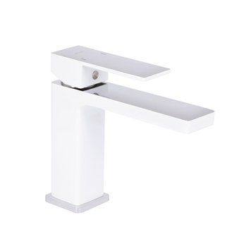 фотографія Змішувач для раковини Qtap Gemini QTGEM270CRW45675 Chrome/White