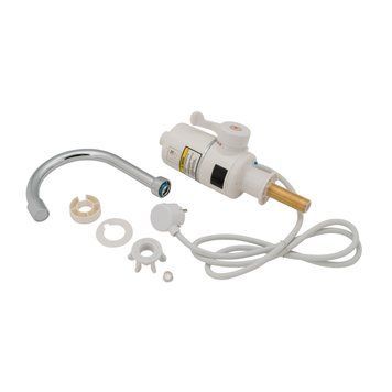 фото Проточный кран-водонагреватель кухонный для кухни Lidz Warm 056 LDWAR056WCR24984 White / Chrome