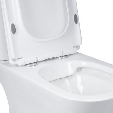 фото Унитаз-компакт Qtap Presto Quadro безободковый с сиденьем Soft-close QT24221215AW