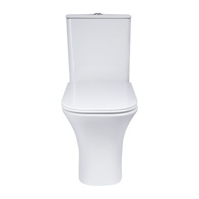 фото Унитаз-компакт Qtap Presto Quadro безободковый с сиденьем Soft-close QT24221215AW