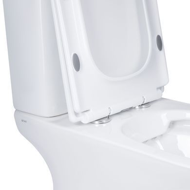 фото Унитаз-компакт Qtap Presto Quadro безободковый с сиденьем Soft-close QT24221215AW