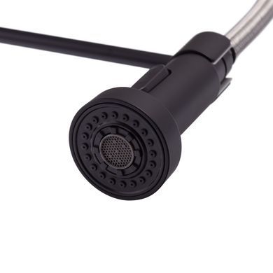 фото Змішувач для кухні з виливом пружина Mixxus Premium SPRING 017 BLACK (MI6951)