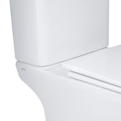 фото Унитаз-компакт Qtap Presto Quadro безободковый с сиденьем Soft-close QT24221215AW