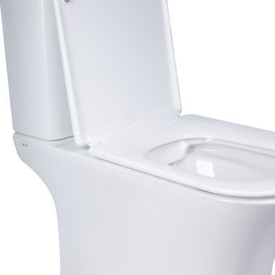 фото Унитаз-компакт Qtap Presto Quadro безободковый с сиденьем Soft-close QT24221215AW