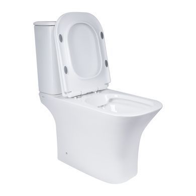 фото Унитаз-компакт Qtap Presto Quadro безободковый с сиденьем Soft-close QT24221215AW