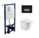 фотографія Інсталяція Koller Pool Dune 1200SL + Orion Cosmo Black / Chrome панель змиву + підвісний унітаз Round Smart з сидінням Soft-close ( змив Tornado 3,0 )